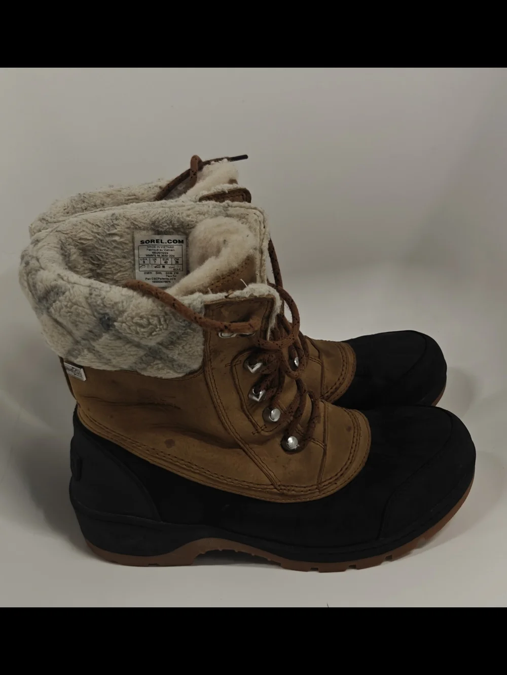Sorel Whistler Mid Boot Women’s Size 9 Waterproof Winter Snow Boots Brown/Black